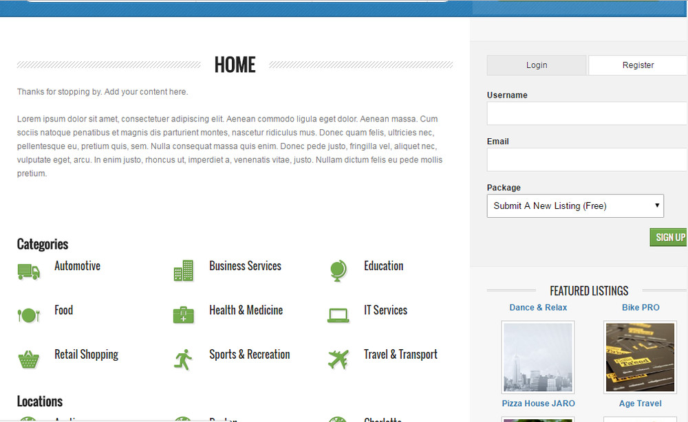 Excellent Directory  Website Free Installation + Free Hosting