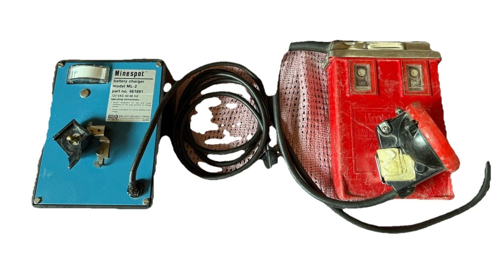 Vintage Koehler Mining Headlamp With Charger