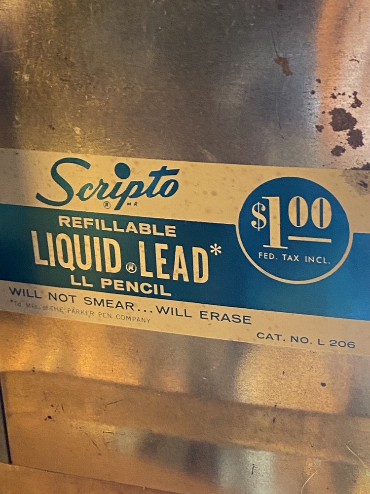 Vintage Scripto Service Station Rotating Counter Display Rustic