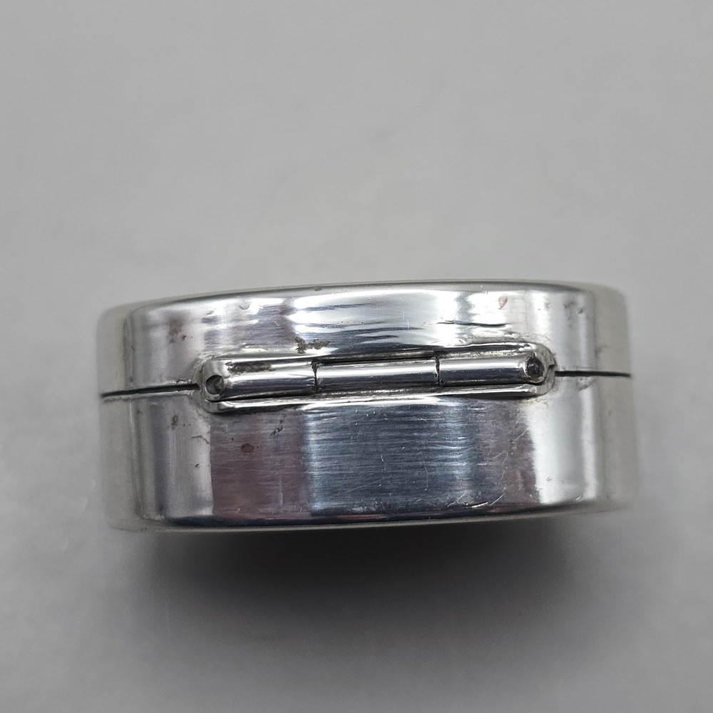 Antique Continental 800 Silver Pill Box Snuff Box