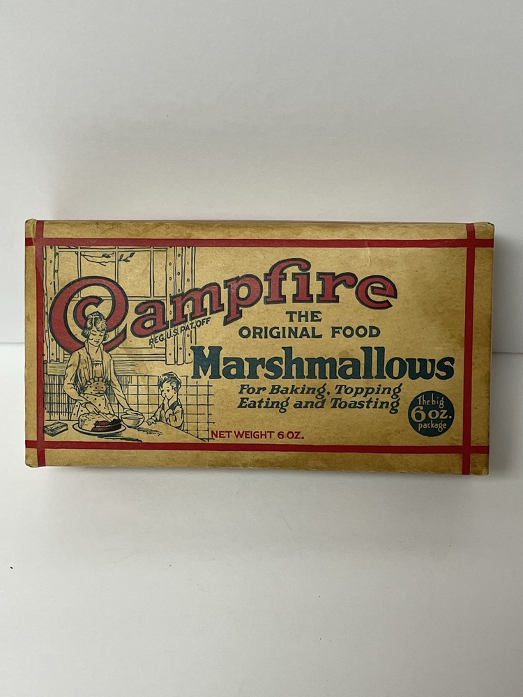 1920s-30s Campfire Marshmallows Cardboard Empty Box Extremely Rare