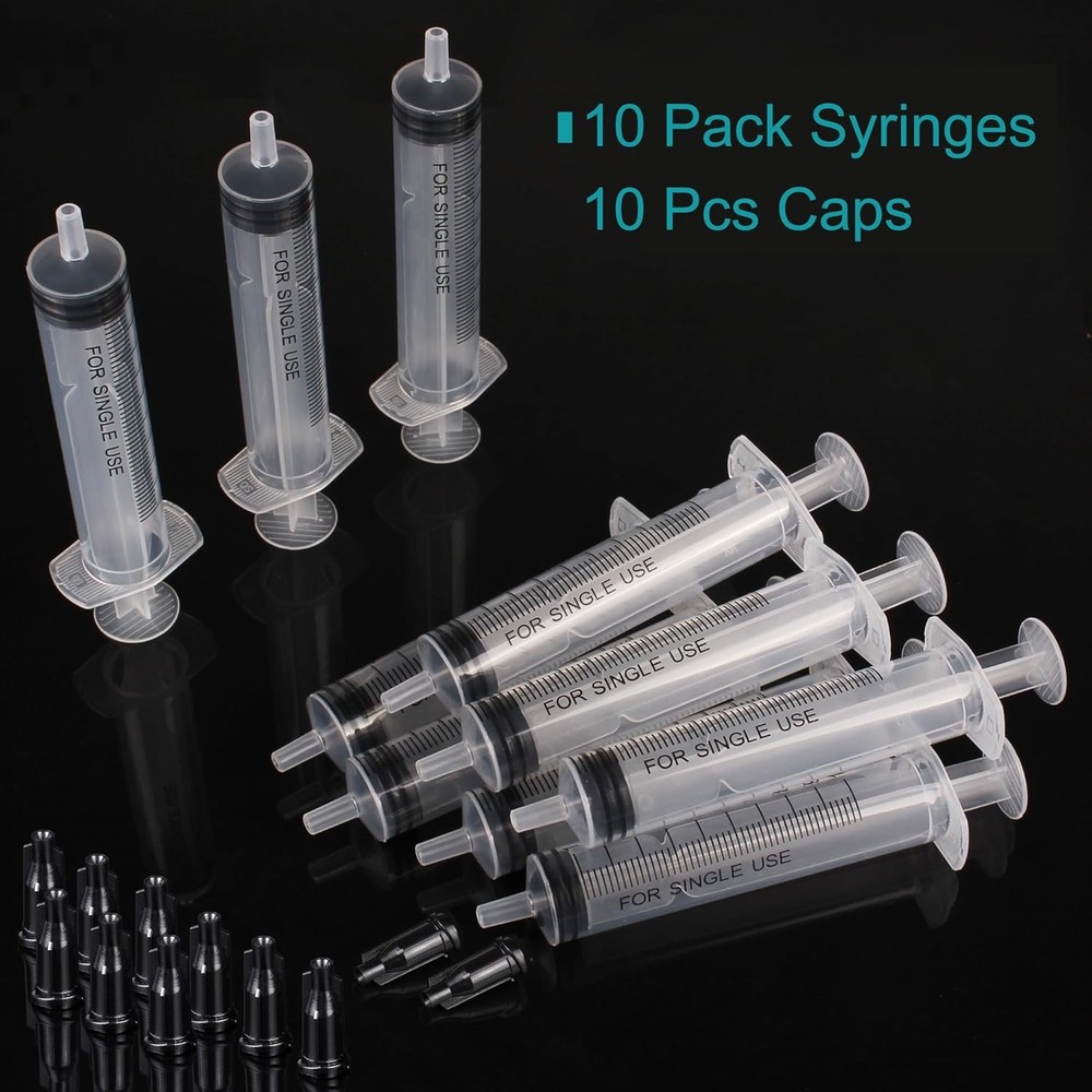 10ml Syringe Without Needle - 10 ml Small Plastic Syringes Sterile...