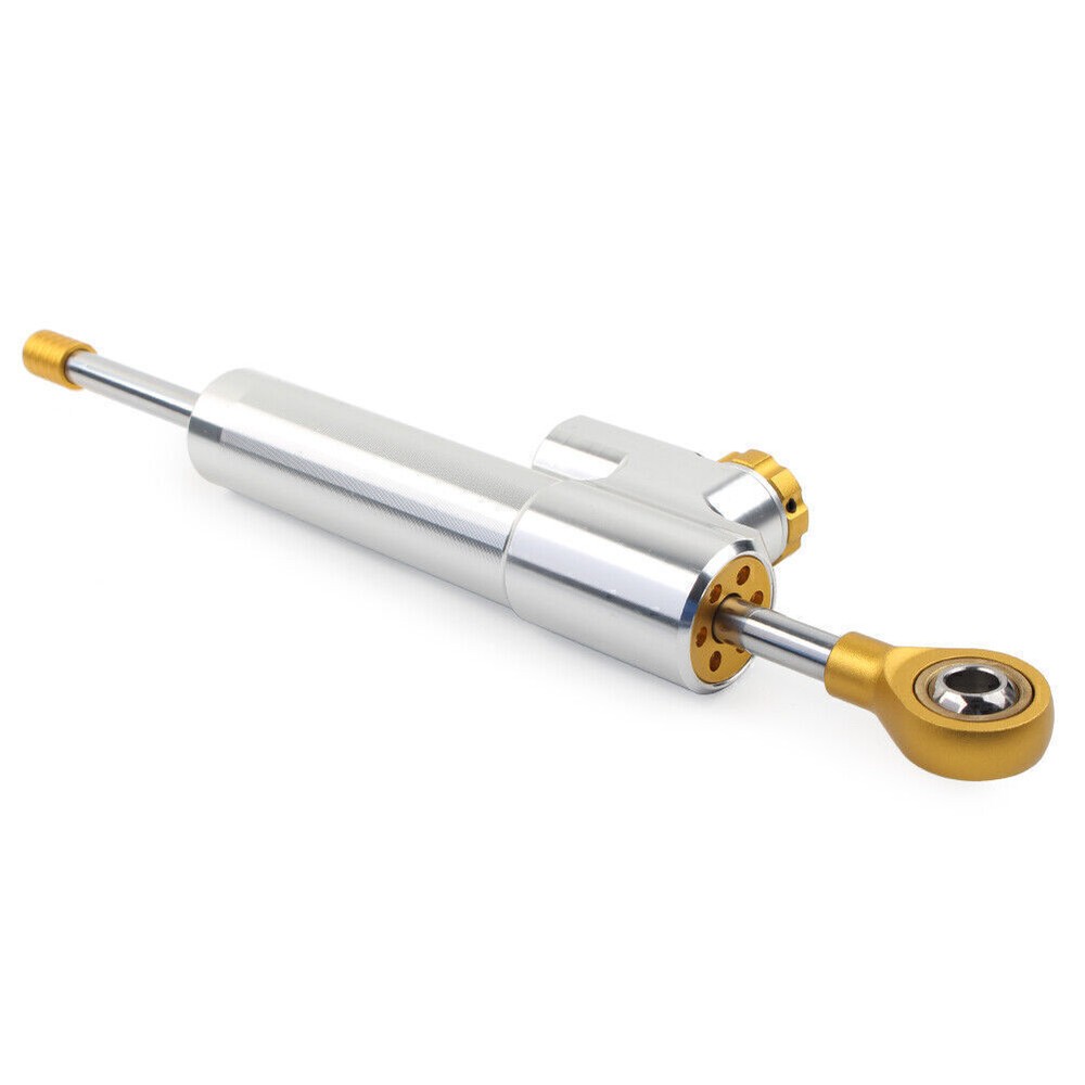 Steering Damper Stabilizer Adjustable Silver Bar CNC Universal For Motorcycle US