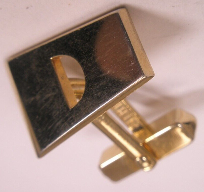 D Monogram Initials SWANK SINGLE Vintage Cuff Link replace lost/broken zi54
