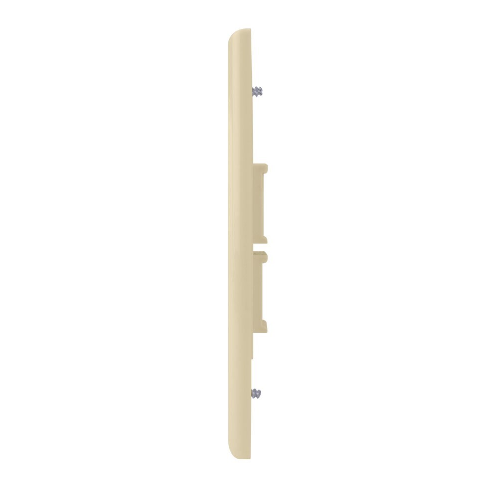 Construct Pro 4-Port Keystone Wall Plate with Screwless Face (Ivory)