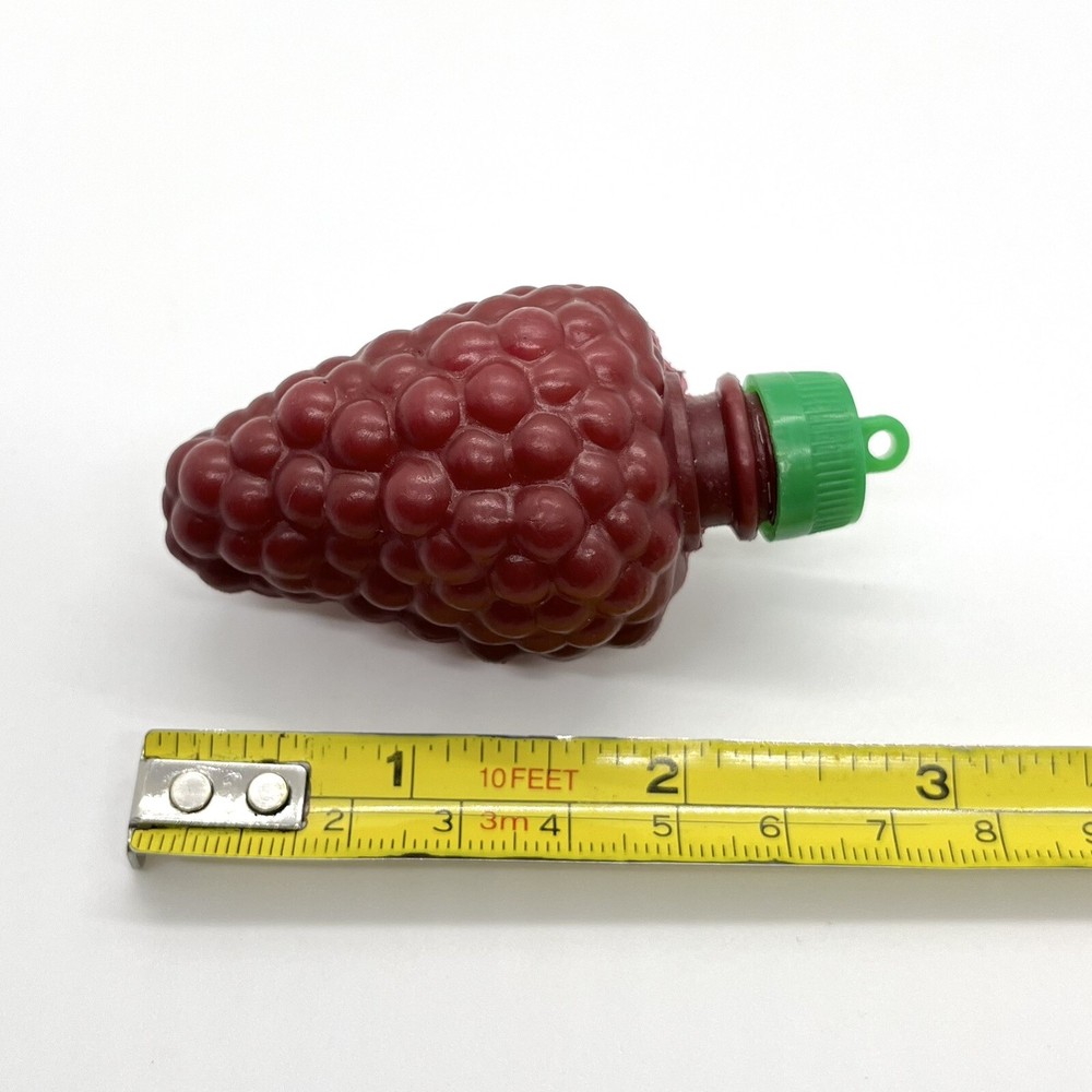 Vintage Empty Fun Fruits Grapes Bunch Candy Container Purple Plastic Grape