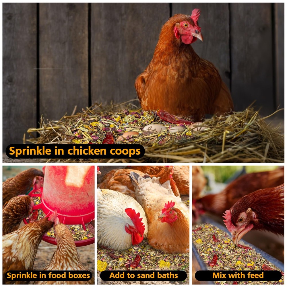 RAINFLOW Chicken Nesting Herbs 10oz Natural Dried Herb Blend for Nesting Box...