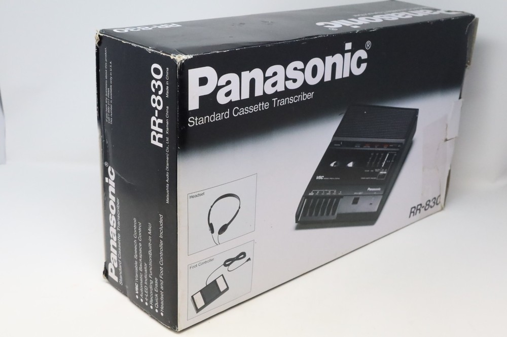 Panasonic RR-830 Desktop Standard Cassette Transcriber/Recorder Tested