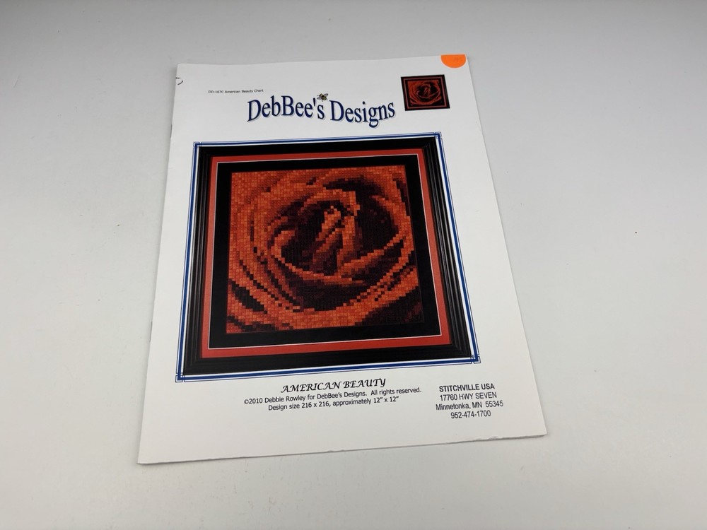 DebBee’s designs American Beauty needlepoint pattern 8S