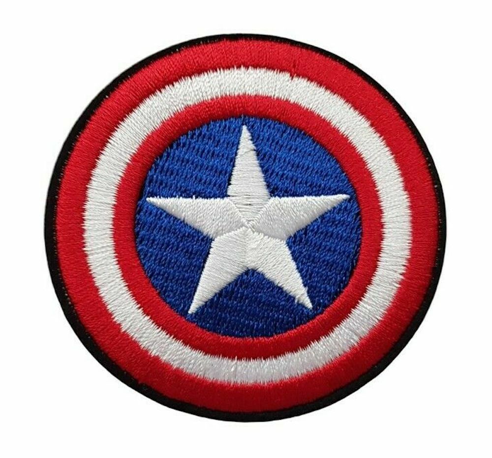 Captain America Shield Logo Embroidered Iron On Patch
