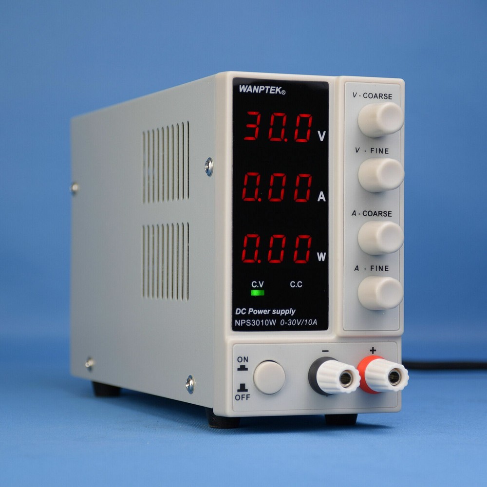 300W 0-10A Lab DC Power Supply Digital Variable Regulated Benchtop Power Source