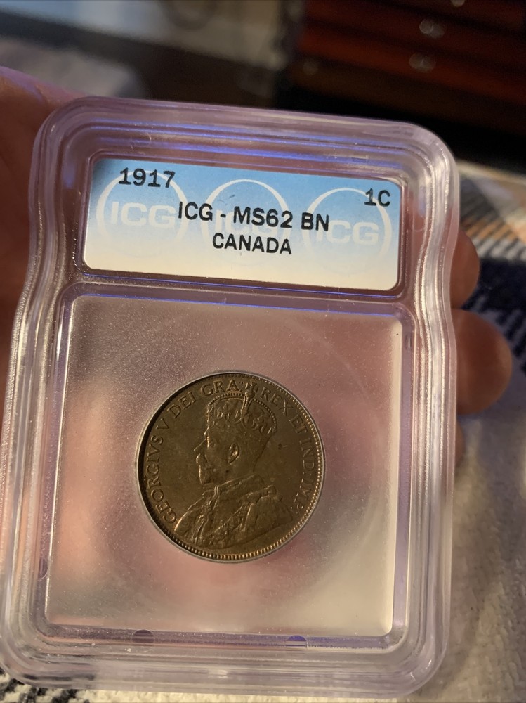 1917 CANADA One Cent ICG MS62BN