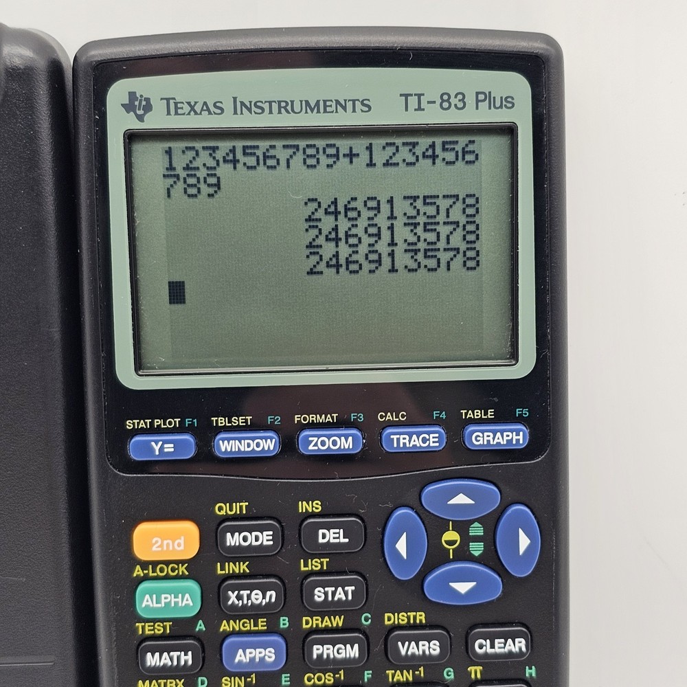Texas Instruments TI-83 Plus Graphing Calculator With Cover Working