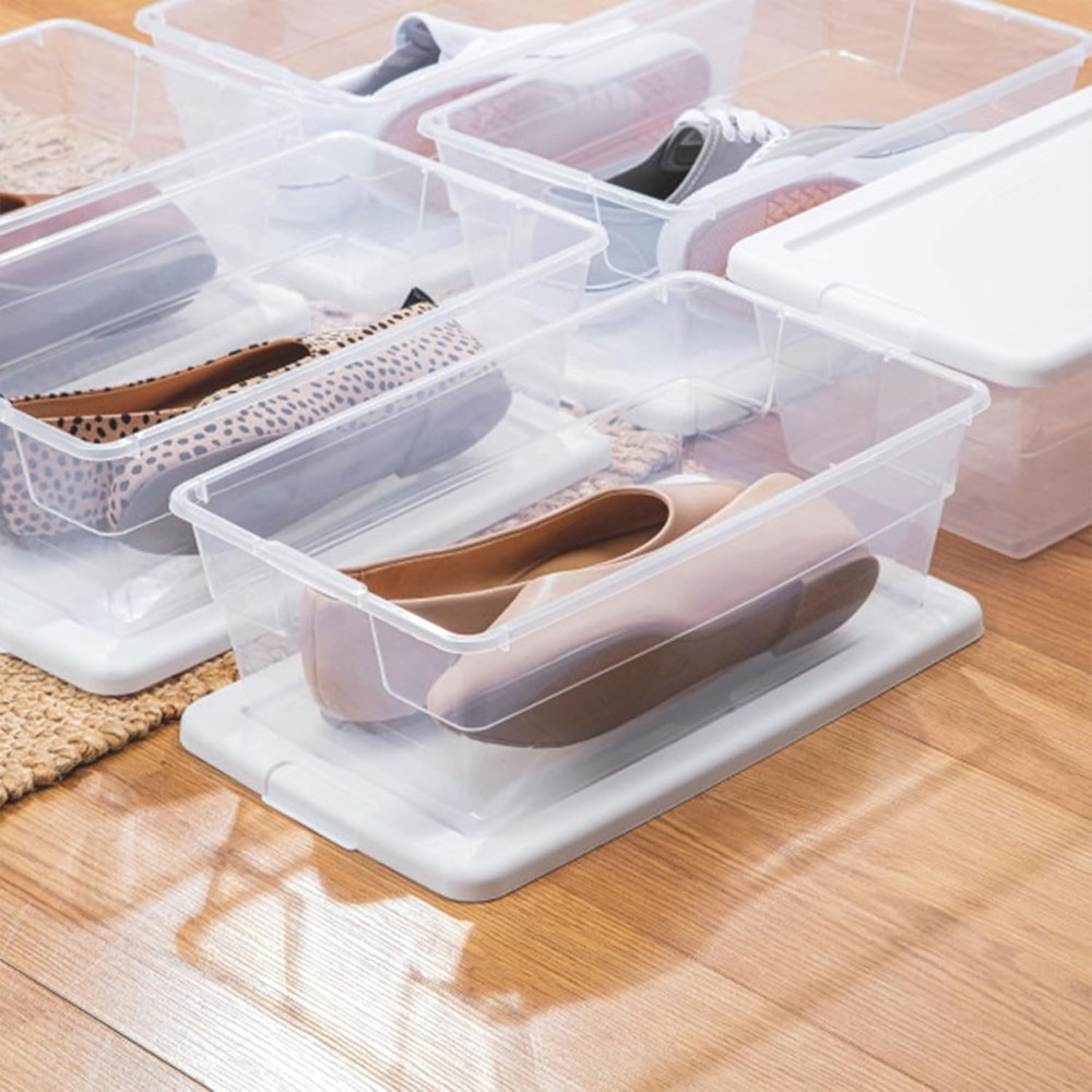 24-Piece 6-Quart Storage Container Set, Stackable with Snap-On Lids