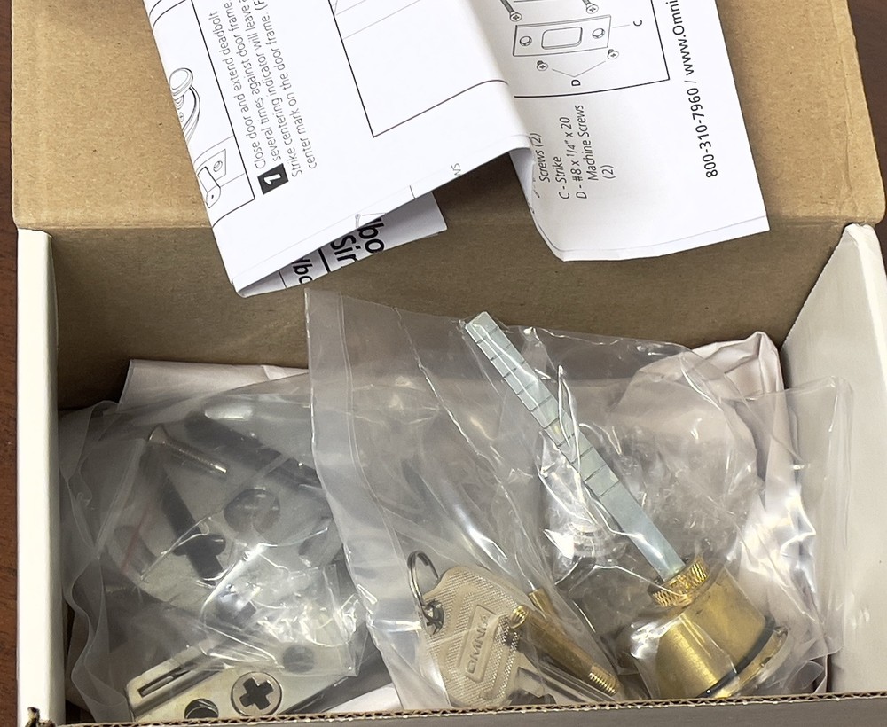 Omnia Solid Brass Auxiliary Colonial Deadbolt Set US15 COLDBA38.38.15