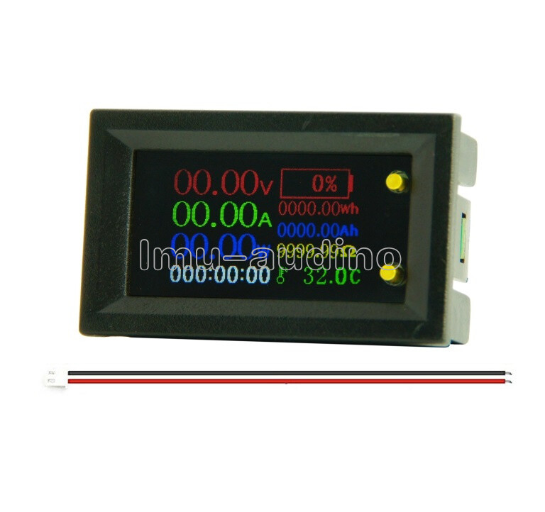 DC 7-200V 20A 1.14" HD IPS LCD Screen 8-in-1 Multi-Function Power Voltage Meter