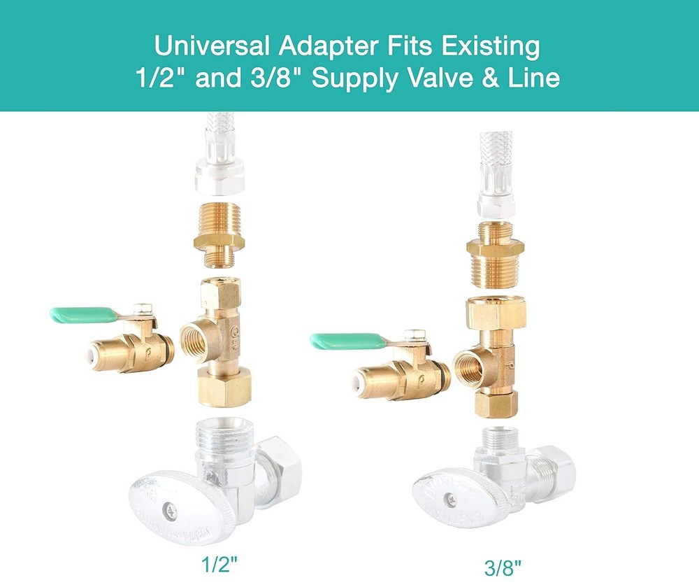 Ice Maker Fridge Installation Install Kit - 1/4" Valve & Supply Line