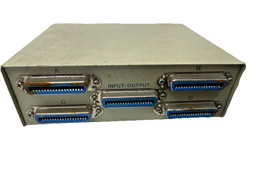 Data Transfer A-B-C-D Switch Box , 15 Plugs,Tested