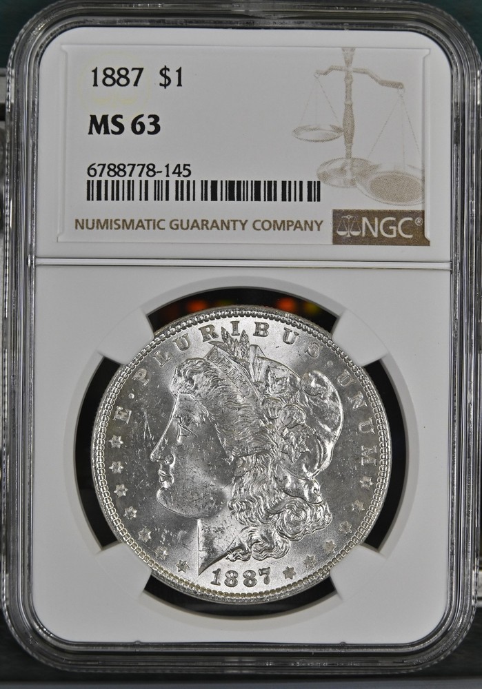 1887 Morgan Silver Dollar NGC MS-63