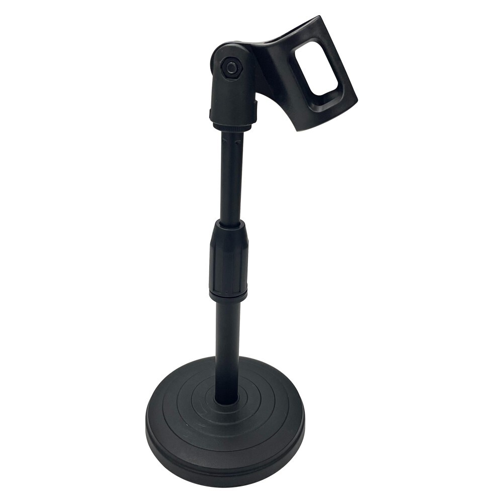 Desktop Microphone Lifting Stand Adjustable Lift Non-slip Mini Round Base