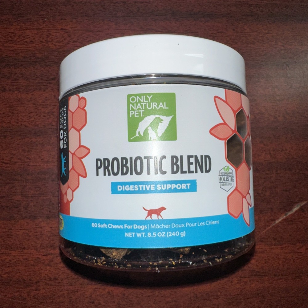 Only Natural Pet Probiotic Blend Digestive Support 60 Soft Chews Holistic 07/26