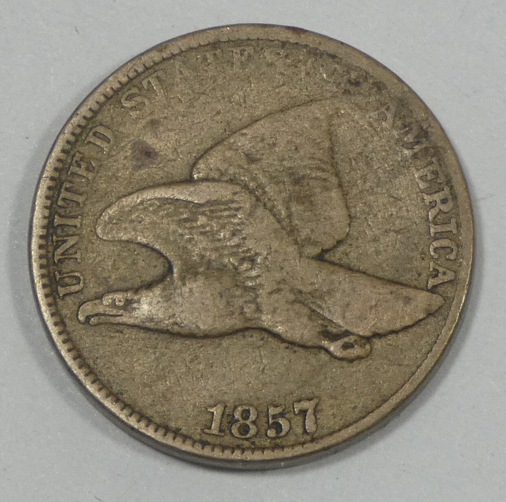 1857 Flying Eagle Small Cent FINE 1c