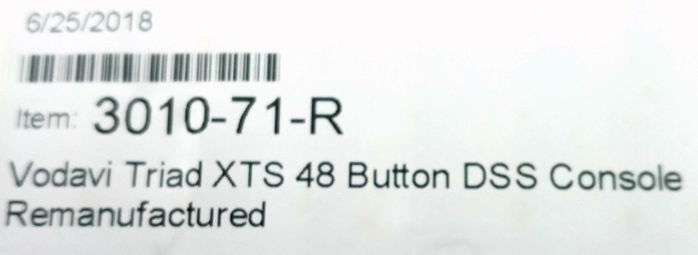 Vodavi 3010-71 Triad XTS 48 Button DSS Console