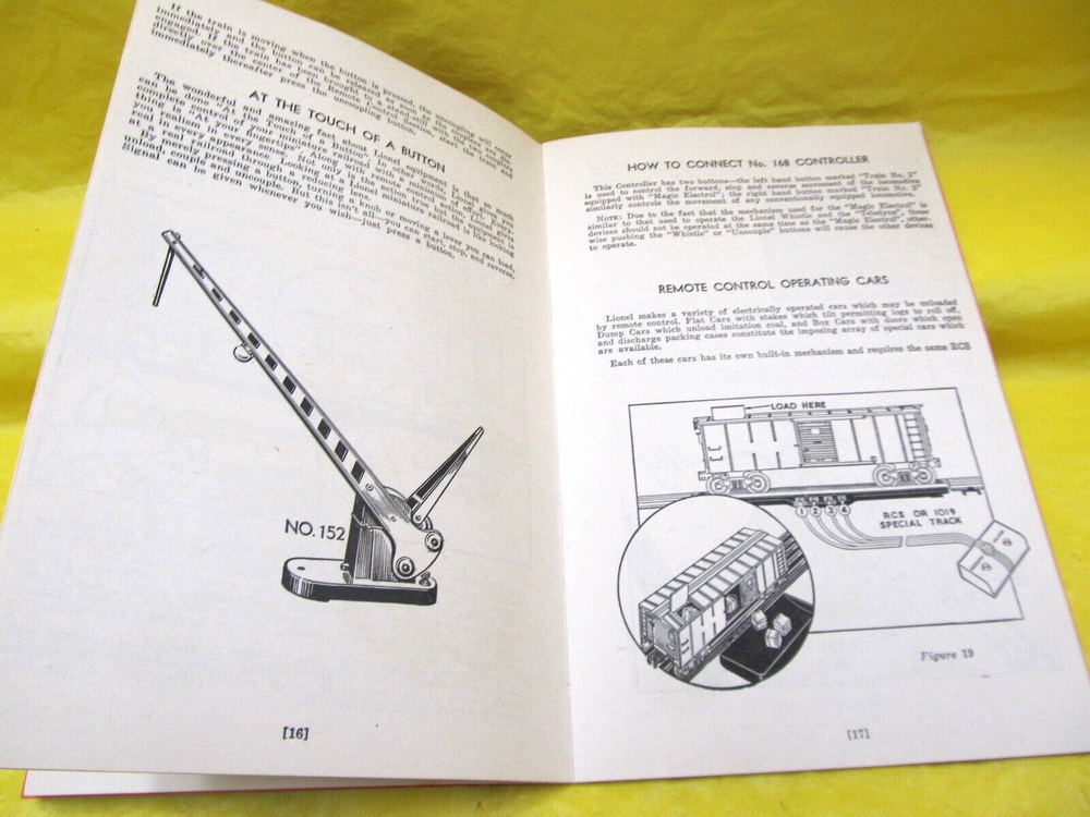 Lionel Original Postwar 1946 Instructions for Assembling and Operating