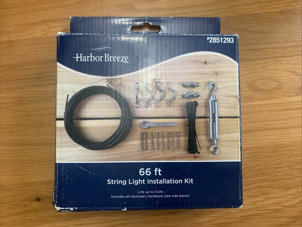 Harbor Breeze 66 ft. String Light Installation Hardware Kit *New*