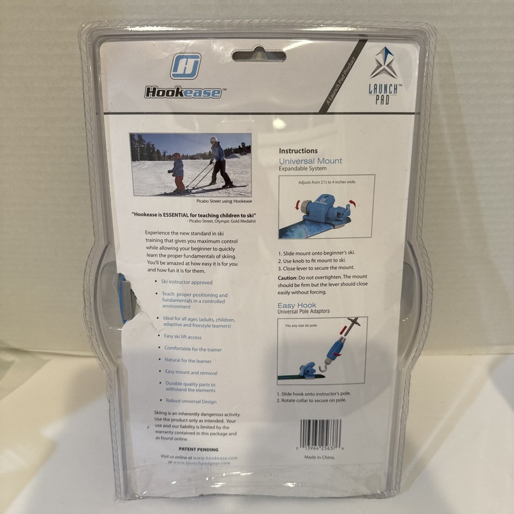 Launch Pad Hookease Ski Trainer - Learn to Ski - Teaches Proper NEW OPEN BOX