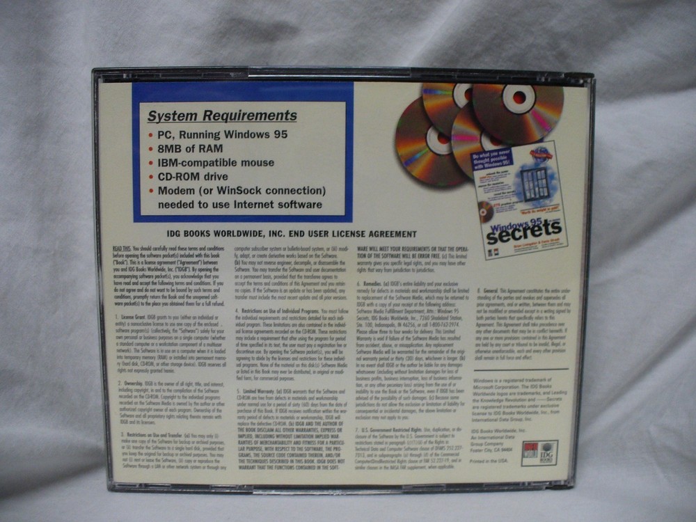 Windows 95 Secrets Gold 4th Edition 4 CD-ROMs