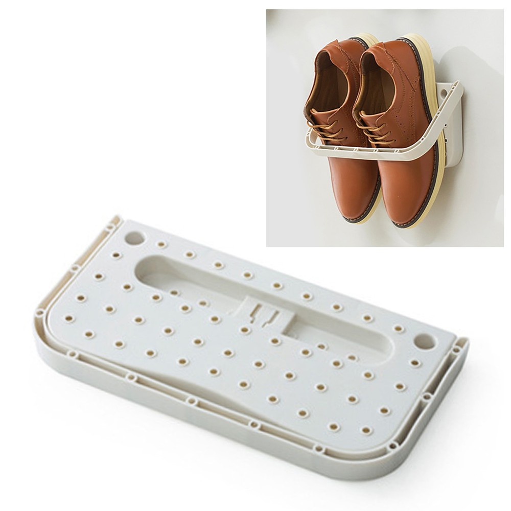 Foldable Wall Mounted Shoes Rack Space Saving For Bathroom