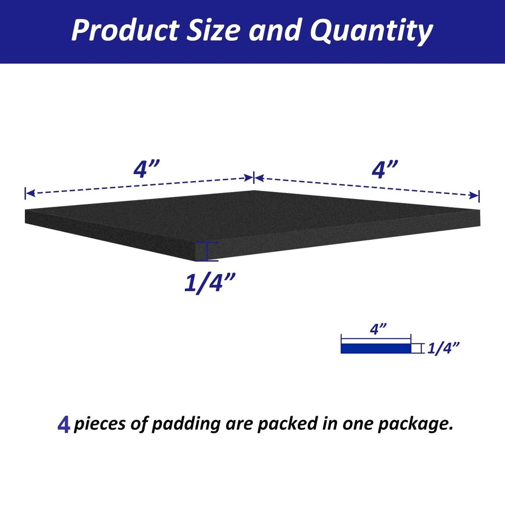 LANBEAUTIFY Foam Padding Sheets with Adhesive Backing - 1/4" Thick Self Stick Ne