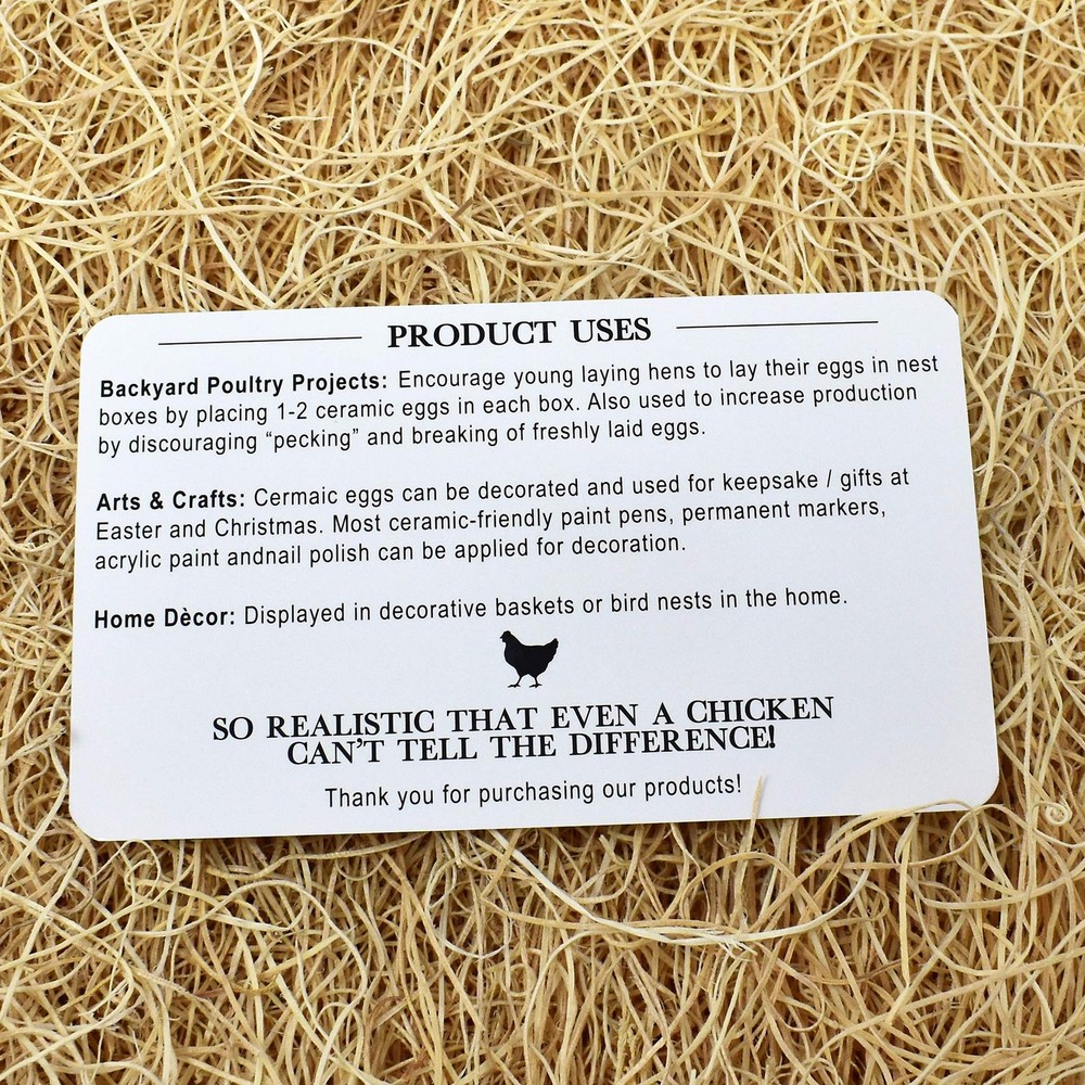 Ceramic Nest Eggs 6-Pack (Brown)