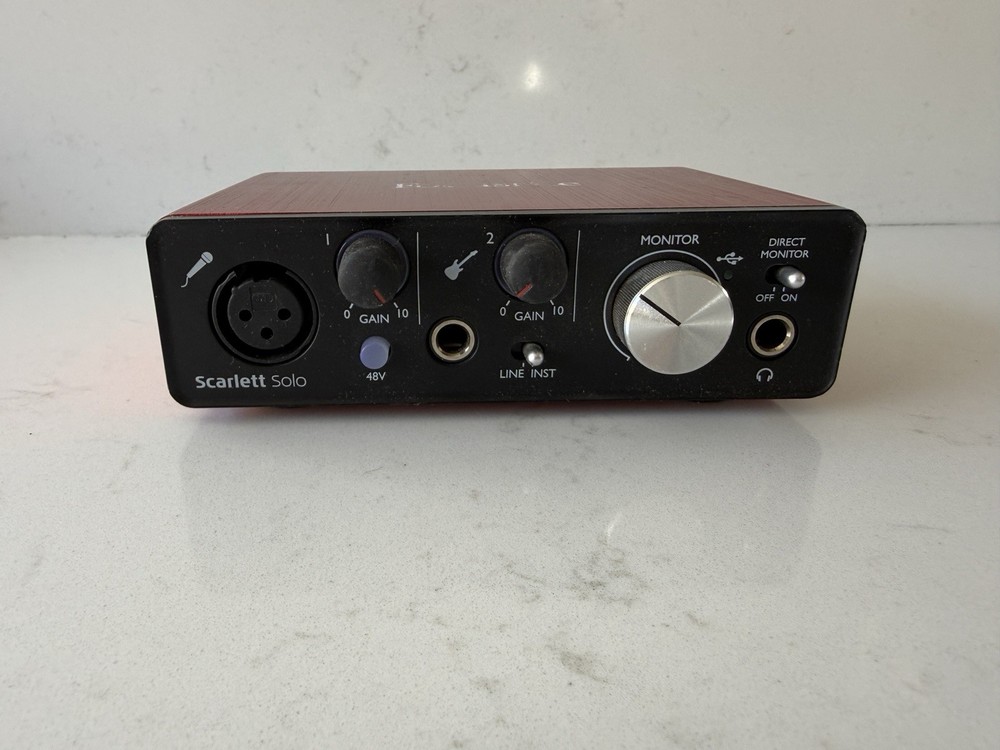 Focusrite Scarlett Solo 2nd Generation USB Audio Interface - UNTESTED - ‘AS-IS’