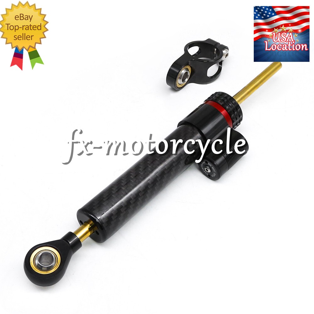Universal Carbon Fiber Steering Damper Linear Stabilizer Reversed Adjustable USA