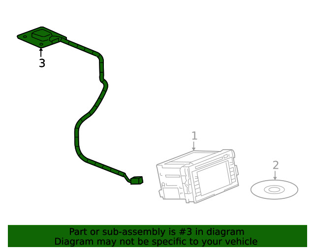 Genuine GM Antenna Cable 96627995