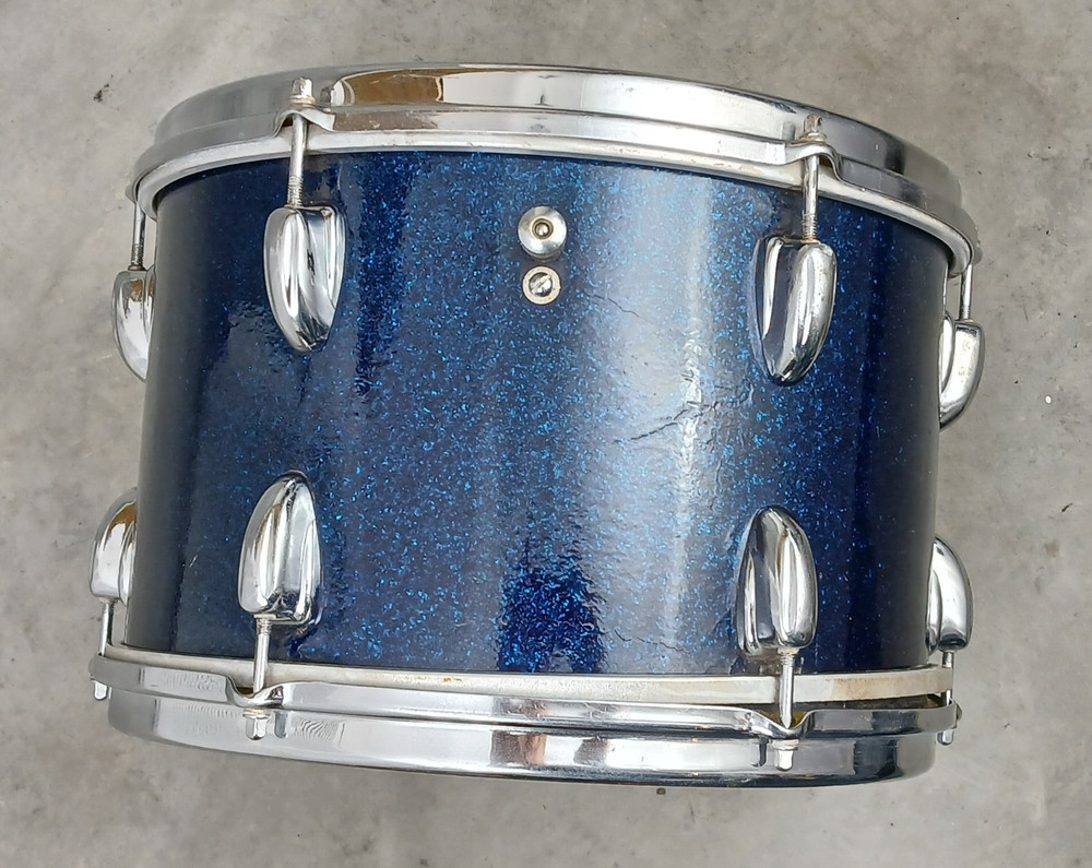 60's SLINGERLAND 9 X 13 BLUE SPARKLE TOM DRUM #2