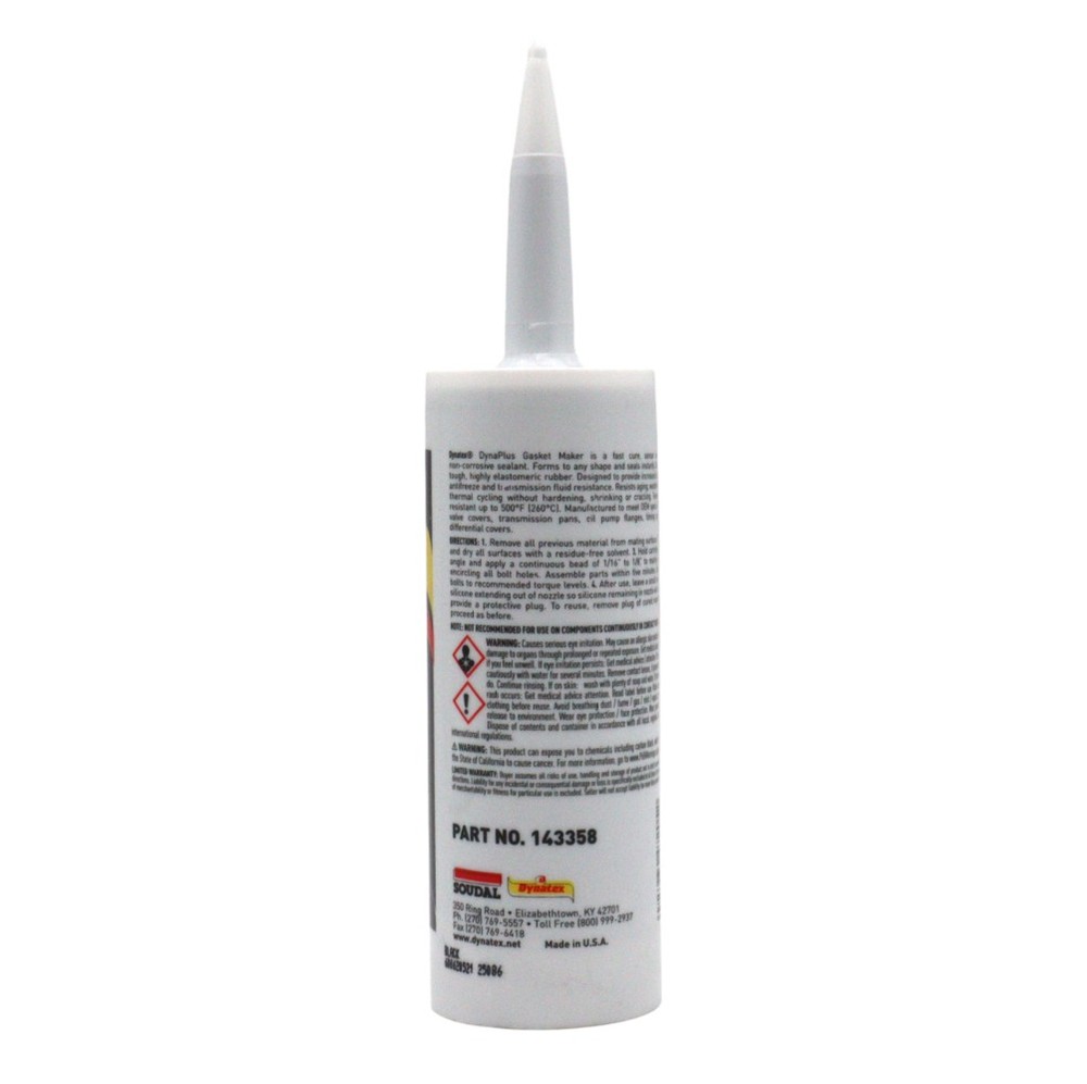 Dynatex DynaPlus Fast Cure Gasket Maker 5 oz Sensor Safe & Low Odor (2-Pack)