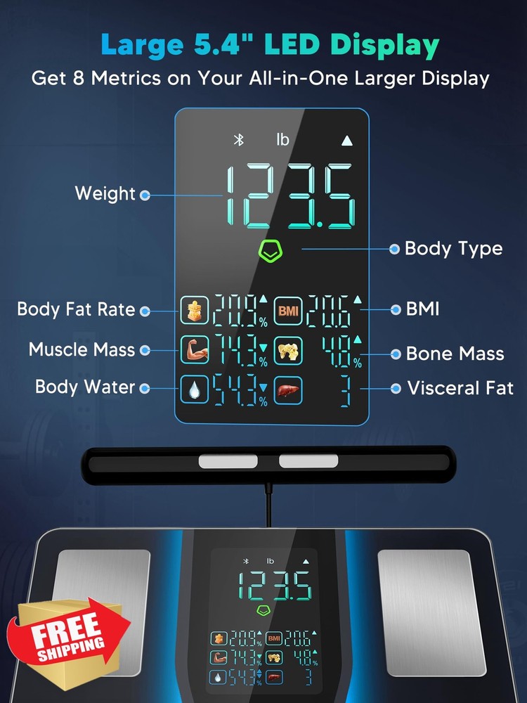 LOFTILLA Smart Body Fat Scale, Bluetooth BMI Tracker