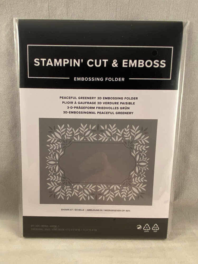 PEACEFUL GREENERY 3D Embossing Folder Frame 2602