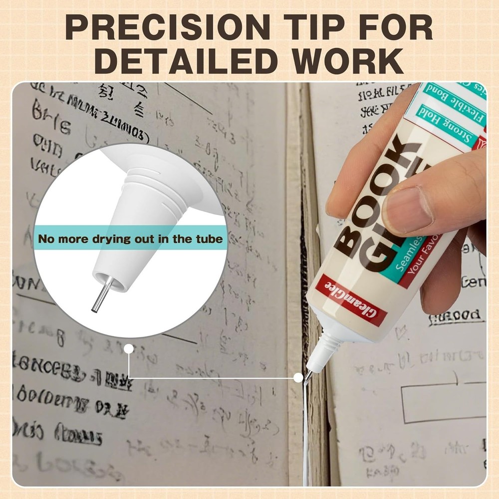 Flexible Clear Adhesive for Bookbinding & Crafts - 60ml x 2 Pack Essentials