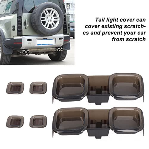 Tail Light Shade, Car Tail Light Cover Decorative ABS Replacement for Defender
