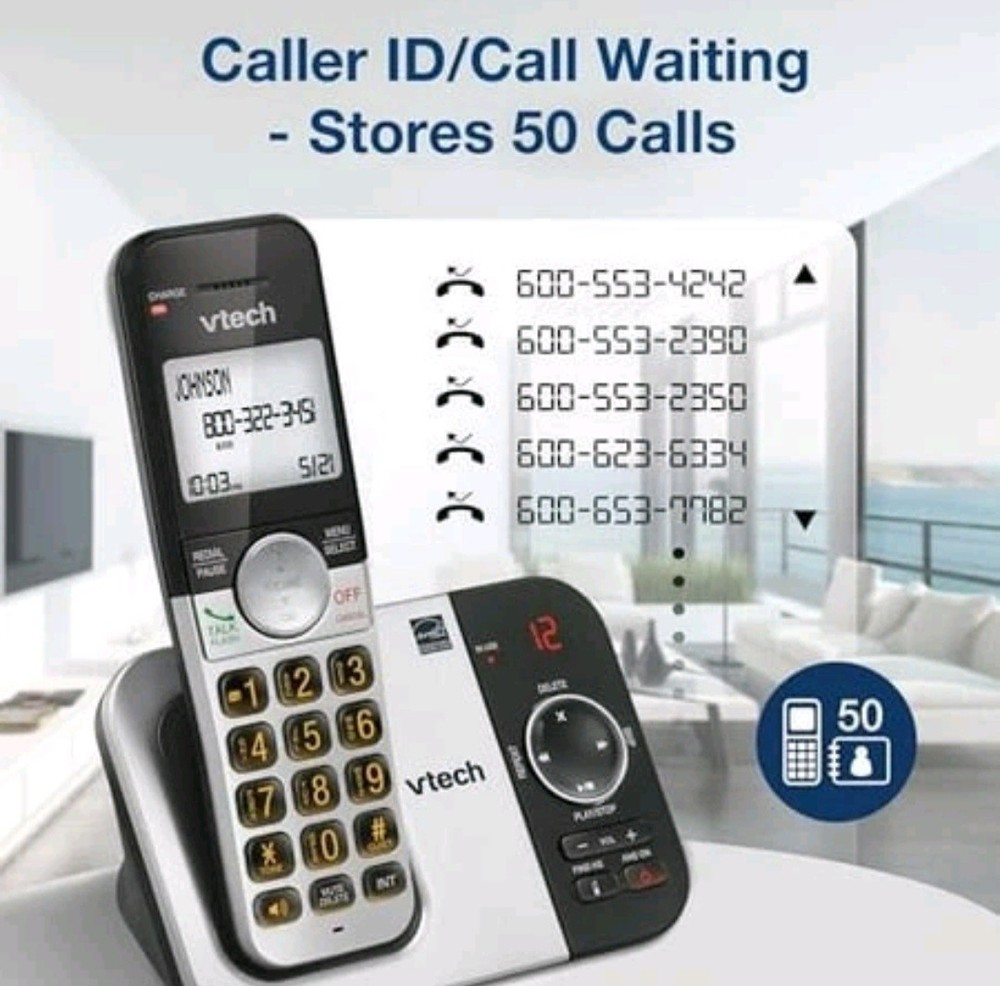VTech VG232-2 Cordless Phone with Answering Machine -with 2-Handsets Large