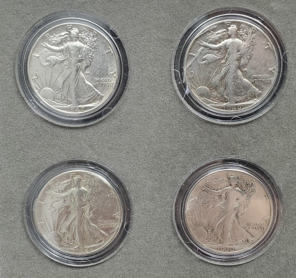 Walking Liberty Half Dollar Collection (1936-1947) Silver Coins