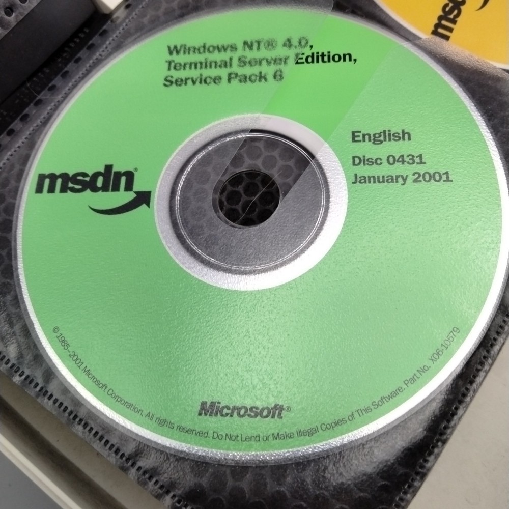 MSDN Subscription Software Library 2001 Including Codename Whistler