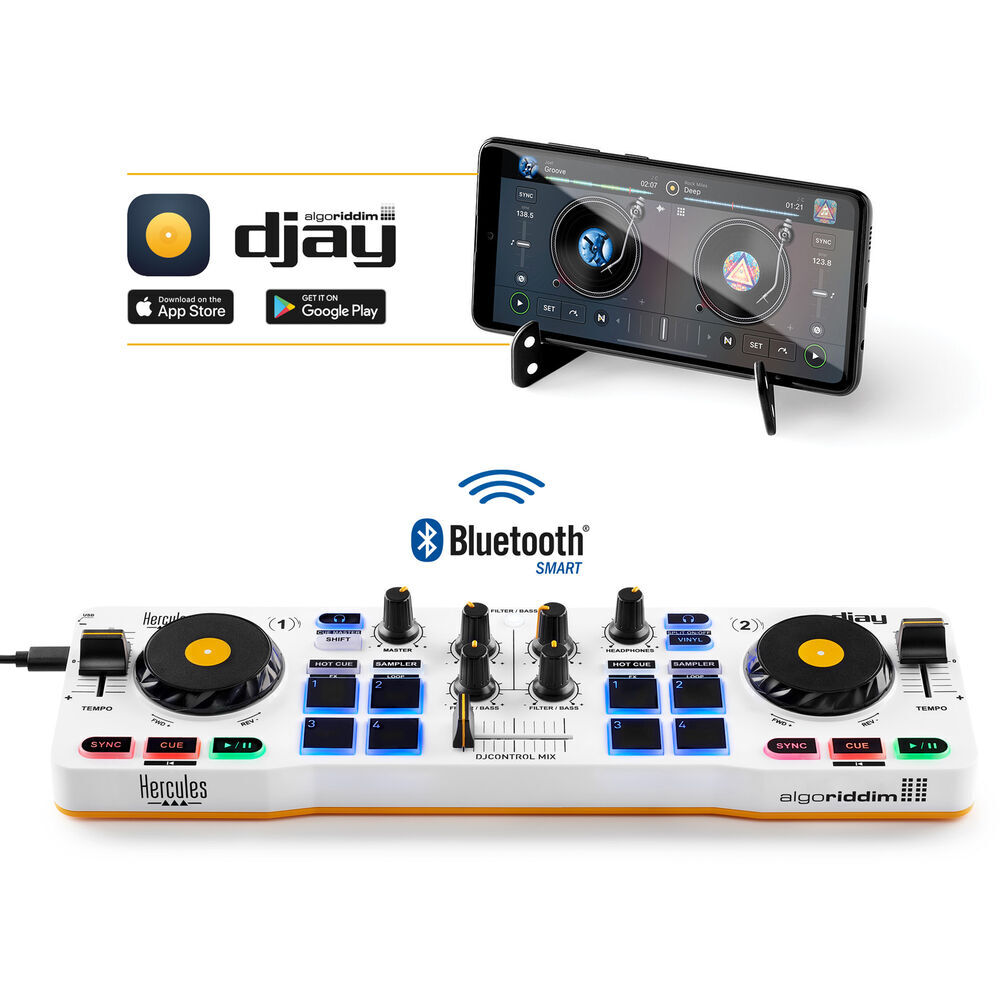 Hercules DJControl Mix DJ Software Controller w/ Hercules DJ Headphones Bundle