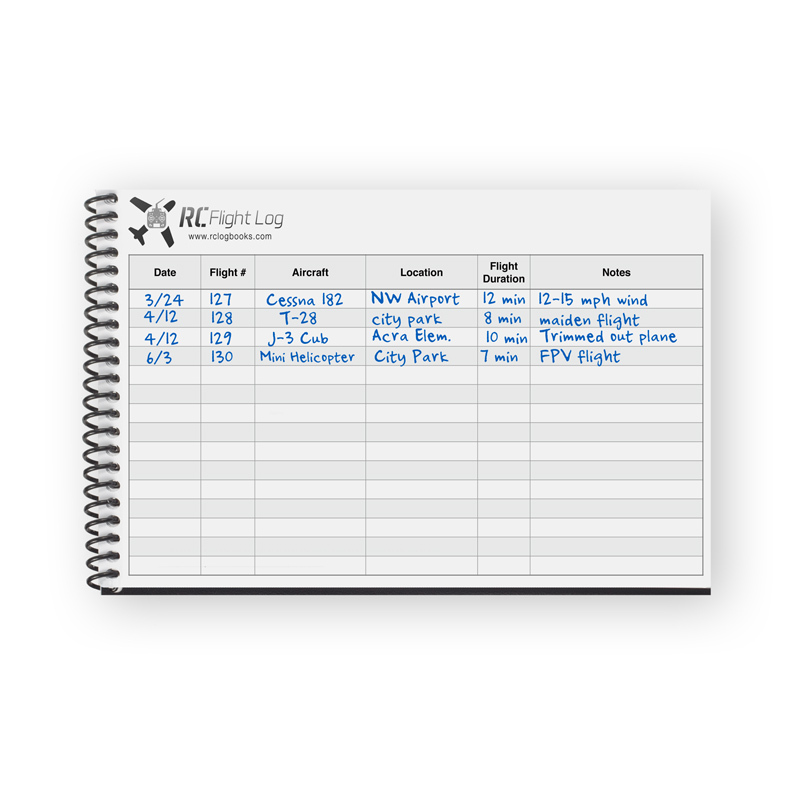 RC Airplane & Drone Flight Log Remote Control Logbook Classic Edition