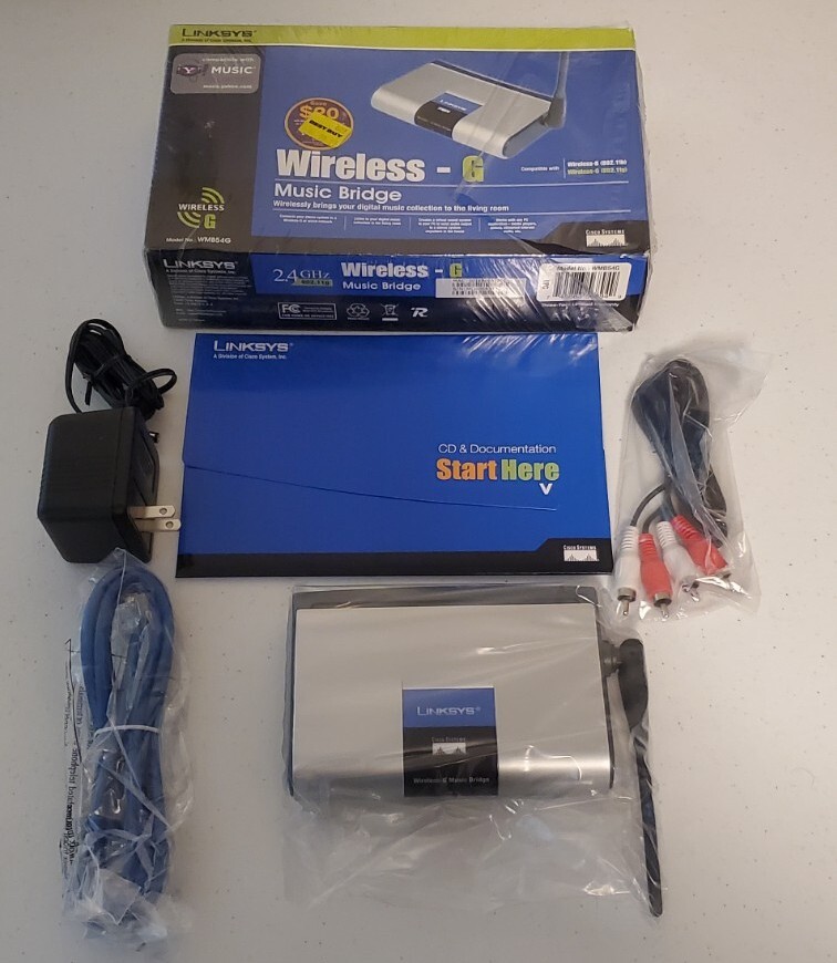 Linksys Wireless-G Music Bridge, Open Box Complete