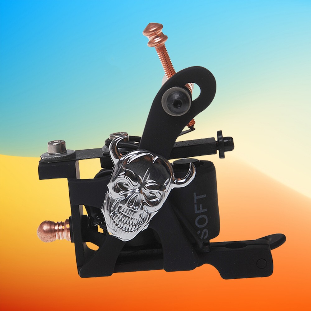 Coil Tattoo Machine Cast Iron Frame for Beginner 10 Wrap Liner 404-G